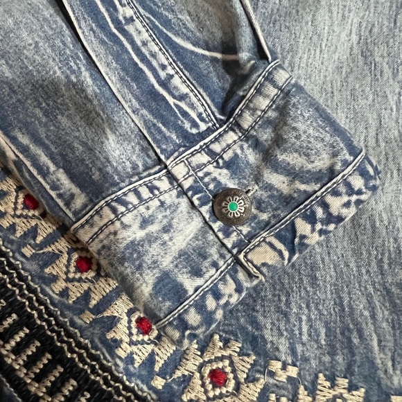 Tasha Polizzi beautiful shirt western turquoise buttons - Picture 5 of 10